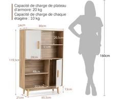 Spintelė 80 x 24 x 120 cm