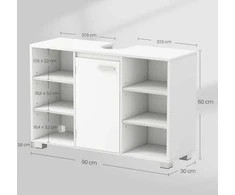 Songmics Spintelė po praustuvu 30 x 90 x 60 cm