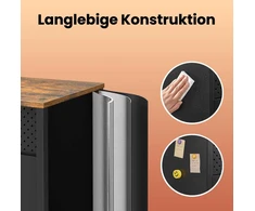 Songmics Sandėliavimo spinta, metalinė spinta, su dvigubomis durelėmis