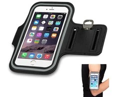 Sportinis telefono dėklas ant rankos, juodas, 27-40 cm