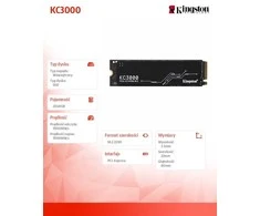 Kietasis diskas SSD Kingston KC3000 M.2 PCIe 4.0 NVMe 2TB