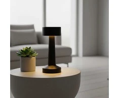 LED Stalo Lempa 21 cm Juoda - Įkrovimo Lempa - Vidaus Apšvietimas