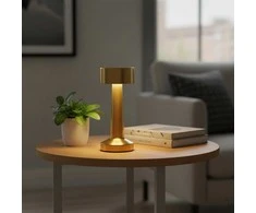 LED stalinė lempa 21 cm - Aukso spalva - Įkrovimas - Šviesos reguliavimas