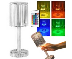 Stalinė naktinė lempa su RGB apšvietimu ir nuotoliniu valdymu