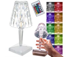 Stalinis naktinis šviestuvas su LED RGB apšvietimu ir nuotolinio valdymo pulteliu