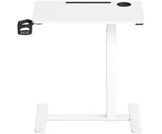 Songmics Reguliuojamo aukščio stalas, 70 x 40 x 65-102 cm, baltas
