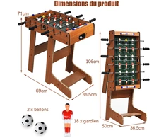 Stalo futbolo stalas 69 x 60 x 71 cm