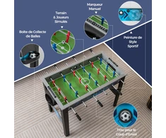 Stalo futbolo stalas juodas