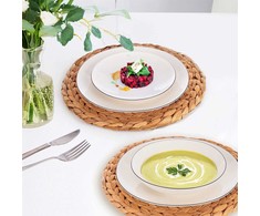 Stalo indų rinkinys baltas 18 vnt.