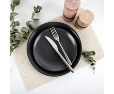Carla Home Styling Collection Stalo kilimėlis 45x30 cm Kreminė spalva Aukso siūlų