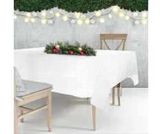 Excellent Houseware Balta staltiesė 220x150 cm, atspari dėmėms