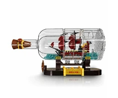 Lean Toys Statybinių kaladėlių rinkinys rudos spalvos 885 vnt.