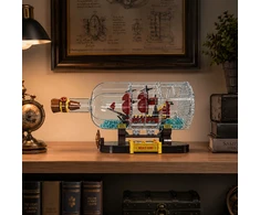 Lean Toys Statybinių kaladėlių rinkinys rudos spalvos 885 vnt.