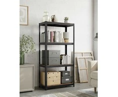 Songmics Reguliuojama stovinti lentyna su 4 lentynomis 40 x 80 x 160 cm vintažinė ruda-juoda