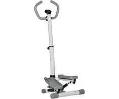 HOMCOM Steperis namų treniruoklis su LCD ekranu, reguliuojamu greičiu, Metalas, ABS, 55 x 53 x 118-128 cm