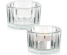 KOOPMAN Home Styling Collection Žvakių laikikliai Stikliniai 5,7 cm 2 vnt.