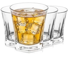 Stiklinės 300 ml, skaidrios, 9 × 9 × 9,5 cm, 4 vnt.