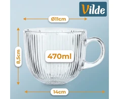 Lumarko Stiklinės kavai ir arbatai 470 ml 6 vnt.