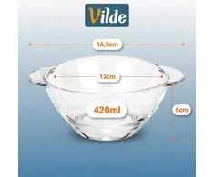 Glasmark Stiklinės lėkštės Vilde 420 ml, 6 vnt.