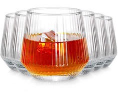 Stiklinės Vilde 350 ml, 6 vnt. iš rifliuoto stiklo