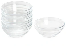 Stikliniai dubenėliai 10.5 cm 6 vnt.