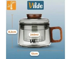 Lumarko Stiklinis arbatinukas su sieteliu Vilde 240 ml