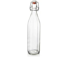 Excellent Houseware Orion Buteliukas stiklena 1 L su klipsem