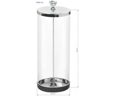 Activeshop Stiklinis indas įrankių dezinfekcijai, 1400ml