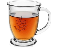Orion stiklinė puodelis 450 ml su rankena - kava, arbata