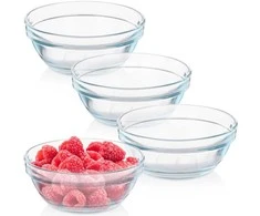 Excellent Houseware Stiklinės indeliai 200 ml 4 vnt.