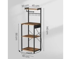 Songmics Stovas su lentynomis 40 x 80 x 140 cm