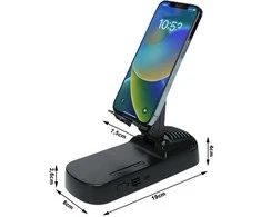 Stovas telefonui su teleskopiniu laikikliu ir Bluetooth garsiakalbiu
