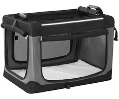 Songmics Sulankstoma šunų transportavimo dėžė, 600D Oxford audinys, 76x53x53 cm