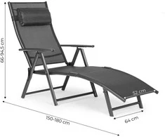 MultiGarden Pilkas reguliuojamas sulankstomas gultas 150-180 cm
