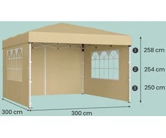 Songmics Sulankstomas paviljonas 3 x 3 m