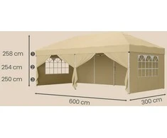 Songmics Sulankstomas paviljonas 6 x 3 m