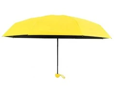 Lean Sulankstomas skėtis su UV apsauga UPF 50+ ir dėklu 90 cm geltonas