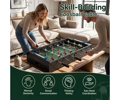 Sulankstomas stalo futbolo stalas su rezultatų skaitikliu, juodas, 69 x 60 x 71 cm