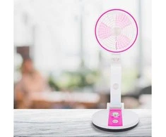 Sulankstomas ventiliatorius su LED apšvietimu ir USB įkrovimu, 18 cm