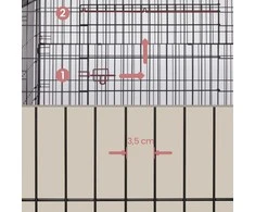 Songmics Šuns narvas 120 x 72,5 x 109 cm