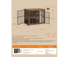 Songmics Šuns narvas 82 x 55 x 64 cm