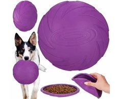Šunų skraidanti lėkštė-dubenėlis Springos, 18 cm, violetinė