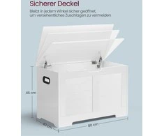 Songmics Vasagle Sitzbank mit Stauraum Vintage-Stil vintagebraun