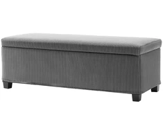 Suoliukas-daiktadėžė, 84 l, pilkas, 112 × 42 × 40 cm