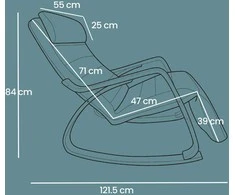 Songmics Supamasis krėslas su atramomis kojoms pilkos spalvos