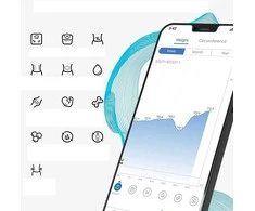 Svarstyklės RENPHO OB02720 - Bluetooth prisijungęs svorio ir kūno analizatorius - 13 rodiklių - Grūdinto stiklo platforma - Juoda