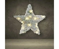 Šviečianti žvaigždė LED 30 cm - žalia plastikas