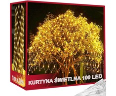 Šviesos užuolaida 100 LED, šiltai balta, 1x2 m