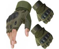 Taktinės pirštinės be pirštų XL žalia/khaki