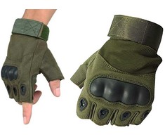 Taktinės pirštinės be pirštų XL žalia/khaki